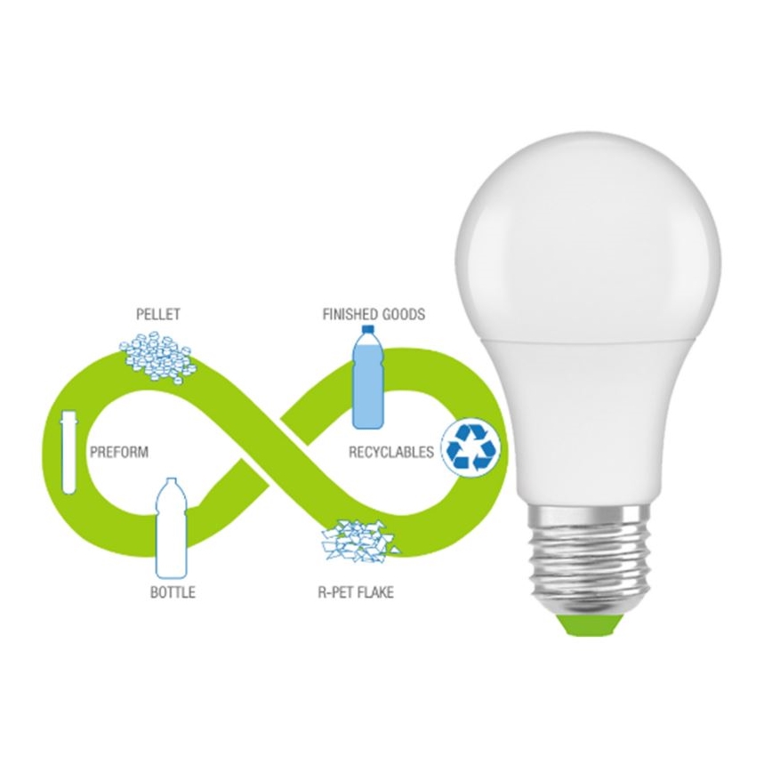 LED Žiarovka z recyklovaného plastu E27/10W/230V 4000K - Ledvance