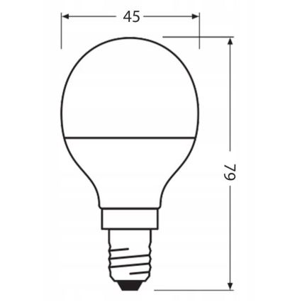 LED Žiarovka z recyklovaného plastu P45 E14/4,9W/230V 2700K - Ledvance