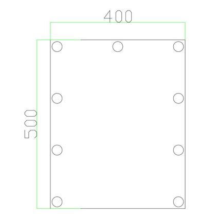LED Zrkadlo s osvetlením 9xLED/1W/230V 3000/4000/6000K 50x40 cm IP44