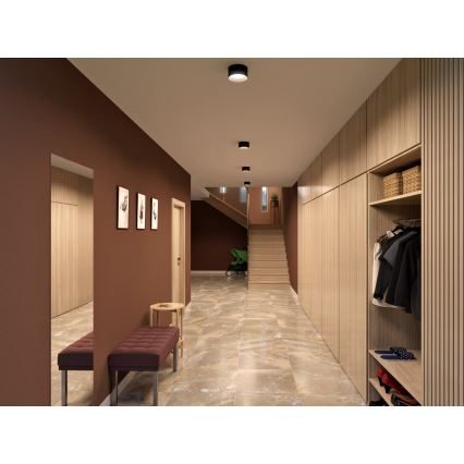 LED2 - LED Bodové svietidlo ZETA ON LED/8W/230V 3000/3500/4000K priemer 9 cm čierna