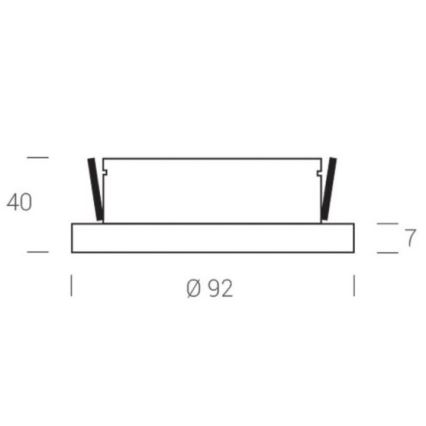 LED2 - LED Bodové zápustné svietidlo STATIC LED/7W/230V IP44