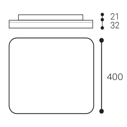 LED2 - LED Kúpeľňové stropné svietidlo SQUARE LED/38W/230V 3000K/3500K/4000K IP54 biela