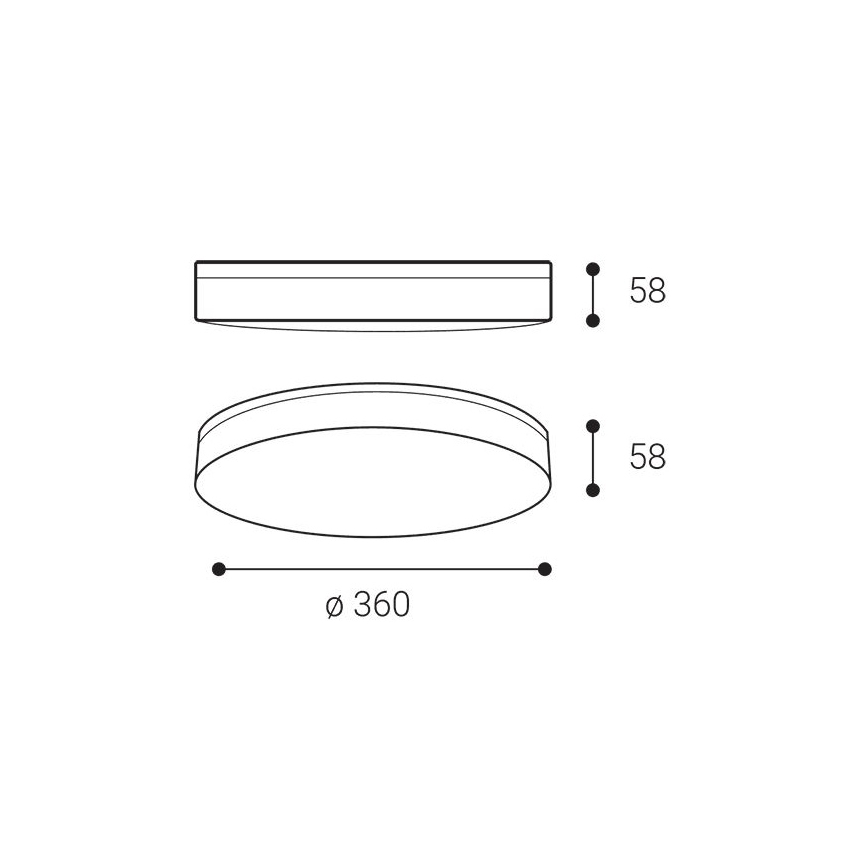 LED2 - LED Kúpeľňové stropné svietidlo YPSO LED/30W/230V 3000/4000K IP54 priemer 36 cm biela