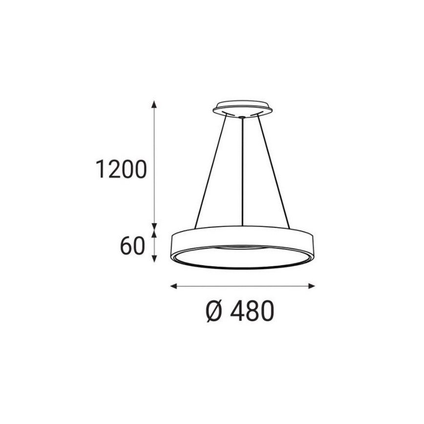 LED2 - LED Luster na lanku BELLA LED/40W/230V 3000/4000K biela