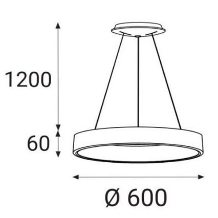 LED2 - LED Luster na lanku BELLA LED/50W/230V 3000/4000K biela