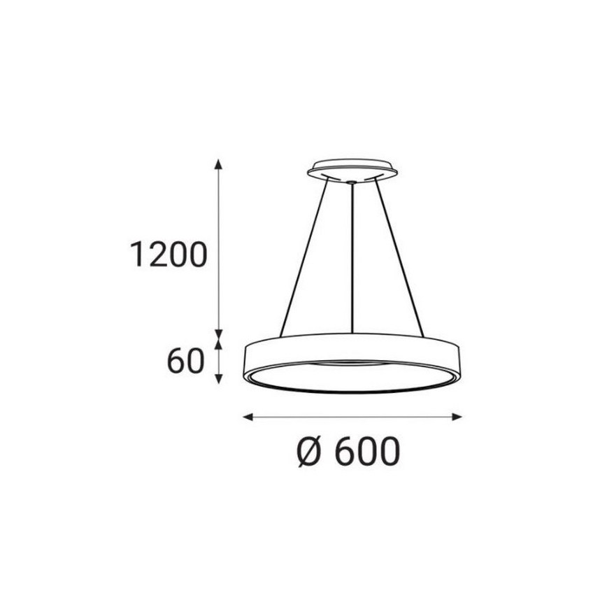 LED2 - LED Luster na lanku BELLA LED/50W/230V 3000/4000K biela
