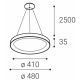 LED2 - LED Luster na lanku BELLA SLIM LED/38W/230V 3000/4000K biela