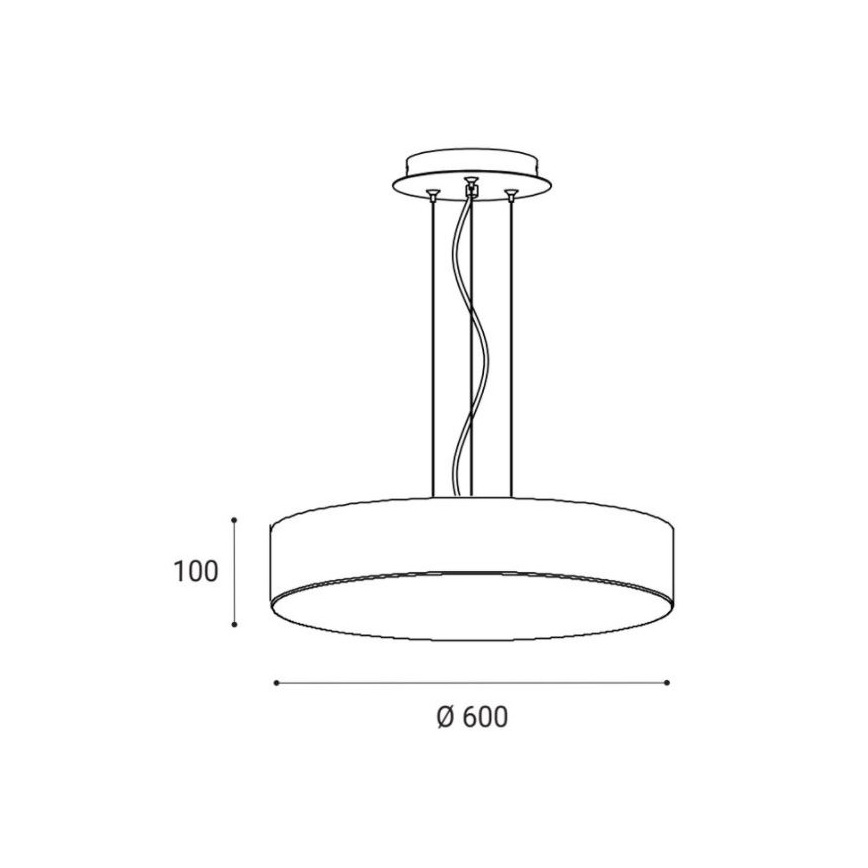 LED2 - LED Luster na lanku MONO LED/60W/230V 3000/4000K biela