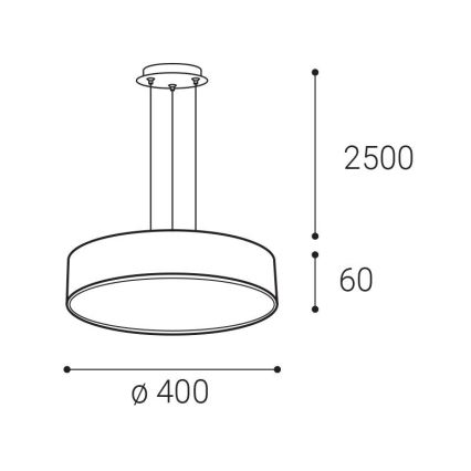 LED2 - LED Luster na lanku MONO SLIM LED/30W/230V 2700/3000K/4000K pr. 40 cm čierna