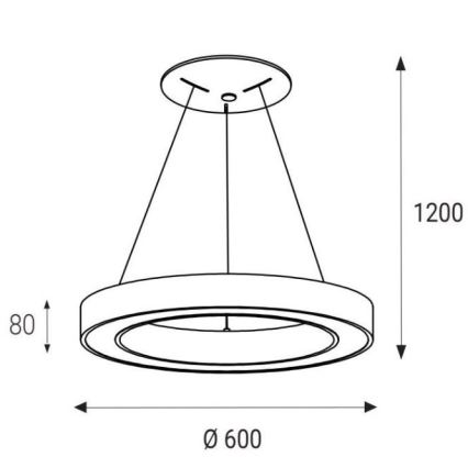 LED2 - LED Luster na lanku SATURN LED/50W/230V 3000/4000K biela