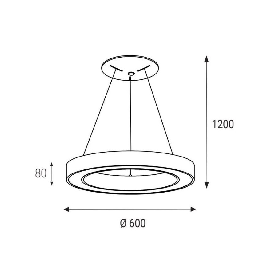 LED2 - LED Luster na lanku SATURN LED/50W/230V 3000/4000K biela