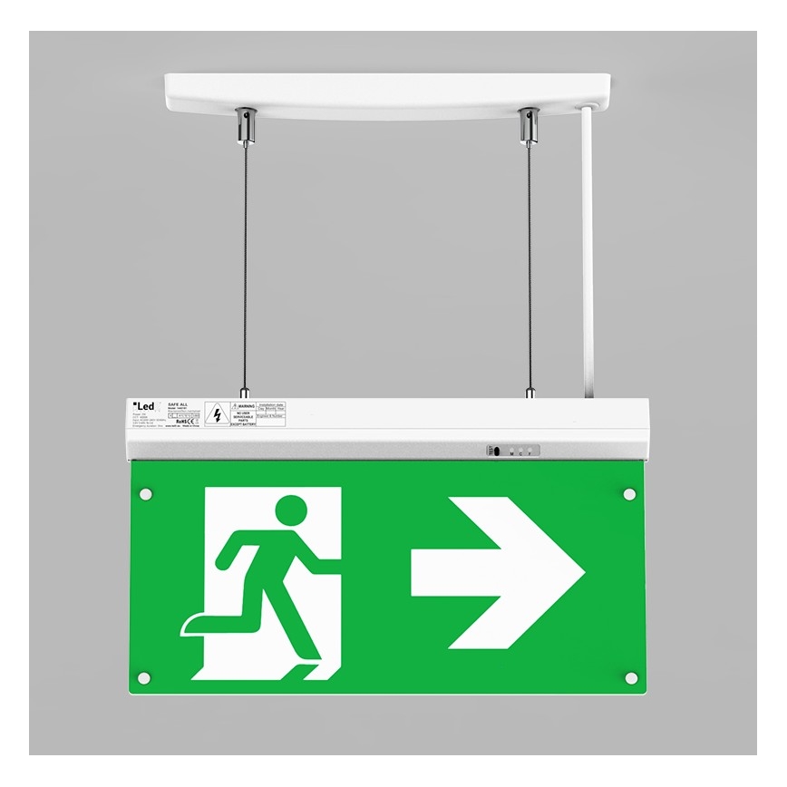 LED2 - LED Núdzové svietidlo SAFE ALL LED/2W/3,6V 6000K IP40