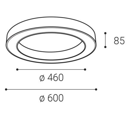 LED2 - LED Stmievateľné stropné svietidlo SATURN LED/50W/230V 3000K/4000K biela