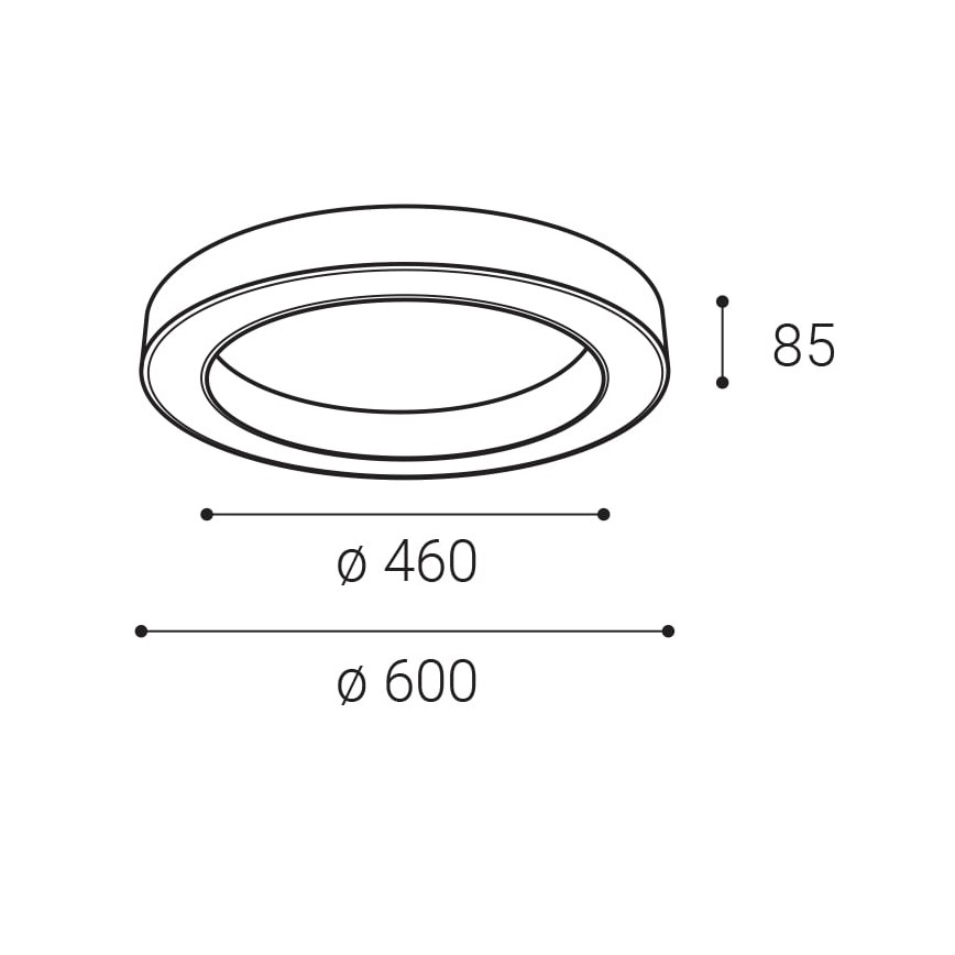 LED2 - LED Stmievateľné stropné svietidlo SATURN LED/50W/230V 3000K/4000K biela