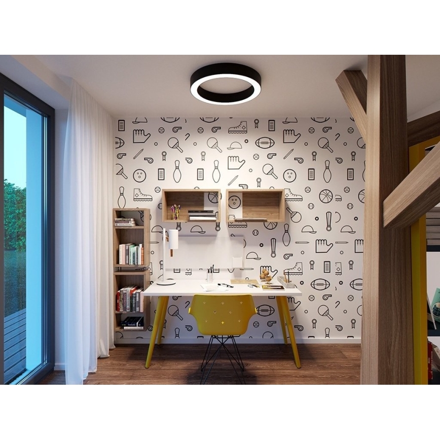 LED2 - LED Stmievateľné stropné svietidlo SATURN LED/50W/230V 3000K/4000K čierna