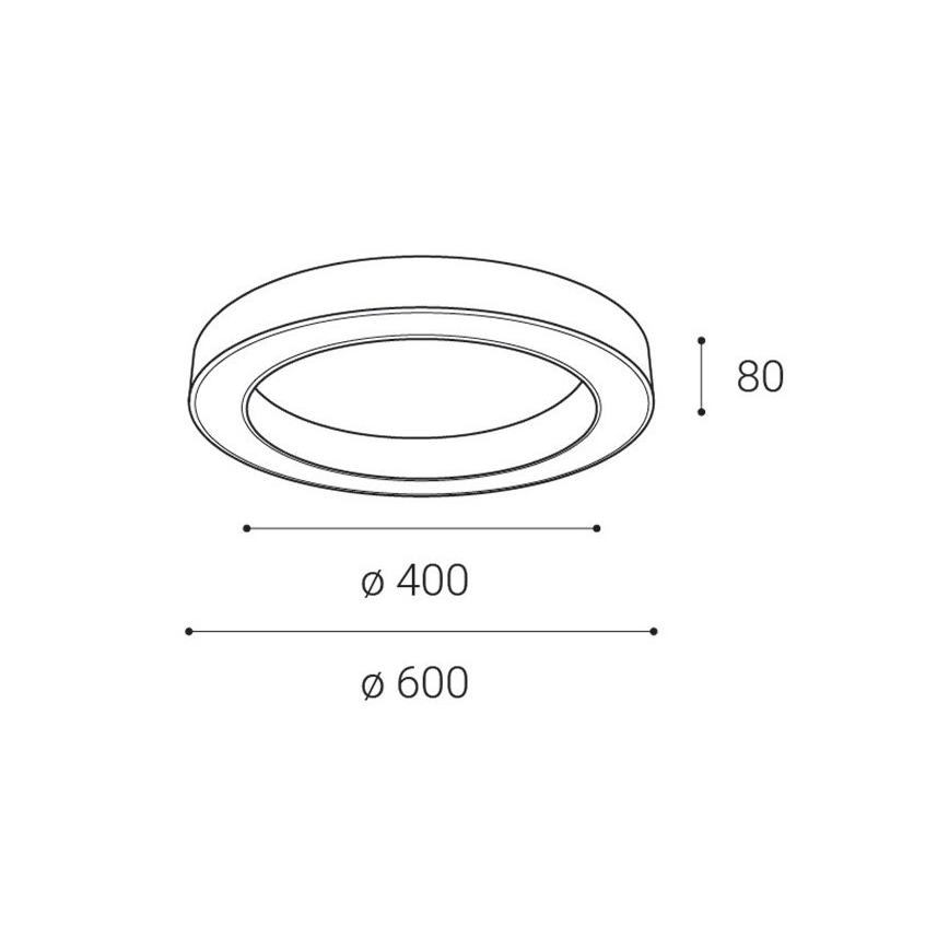 LED2 - LED Stmievateľné stropné svietidlo SATURN LED/50W/230V 3000K/4000K čierna