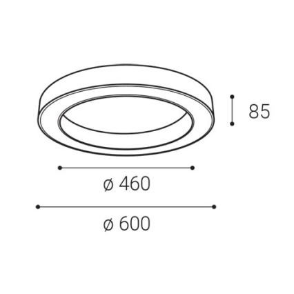 LED2 - LED Stmievateľné stropné svietidlo SATURN LED/50W/230V 3000K/4000K čierna