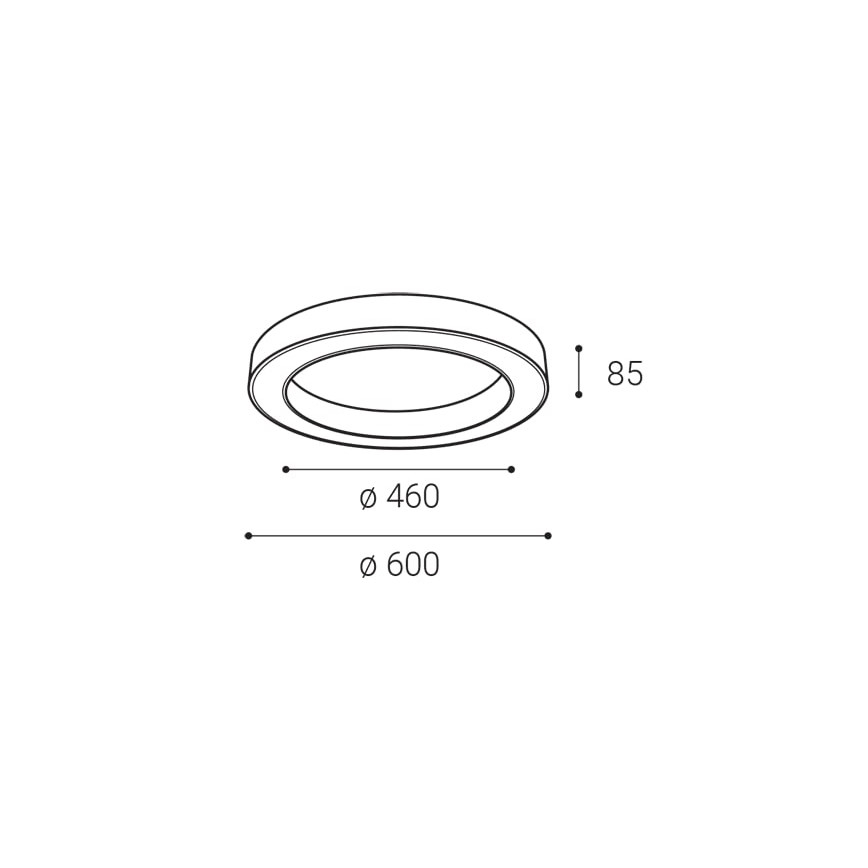 LED2 - LED Stmievateľné stropné svietidlo SATURN LED/50W/230V 3000K/4000K čierna