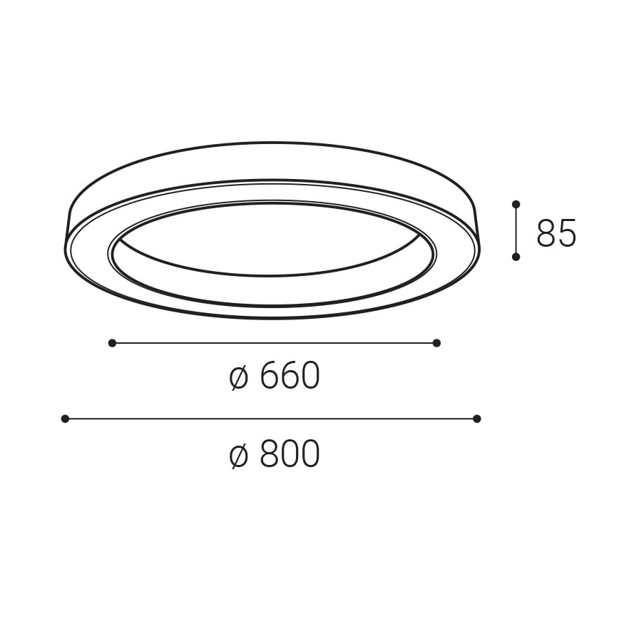 LED2 - LED Stmievateľné stropné svietidlo SATURN LED/60W/230V 3000K/4000K biela