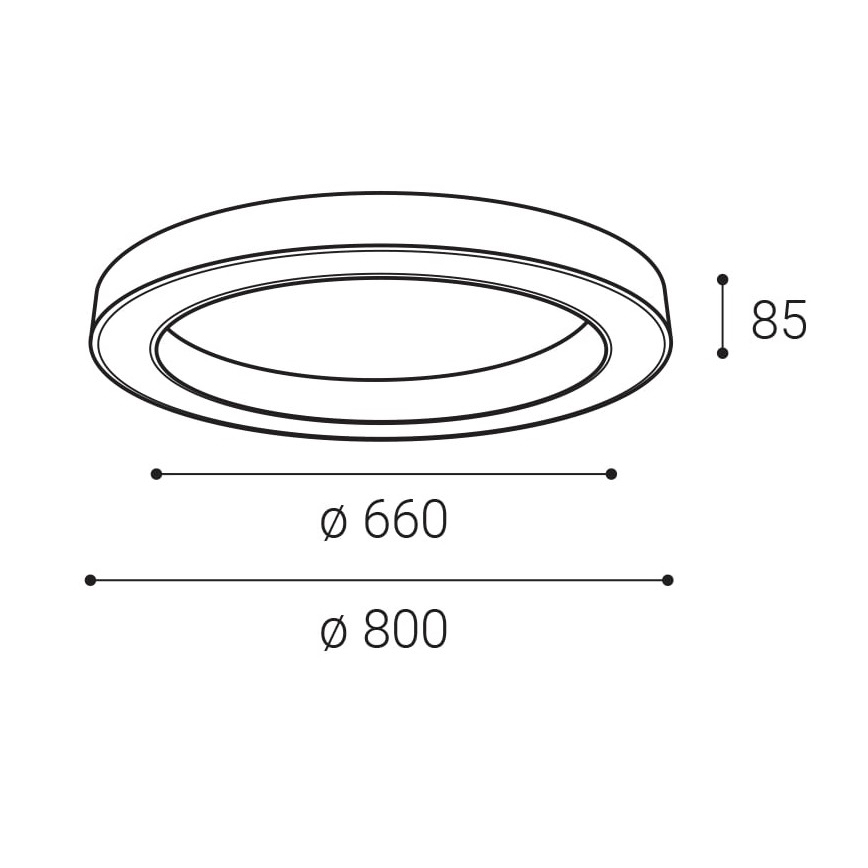 LED2 - LED Stmievateľné stropné svietidlo SATURN LED/60W/230V 3000K/4000K čierna