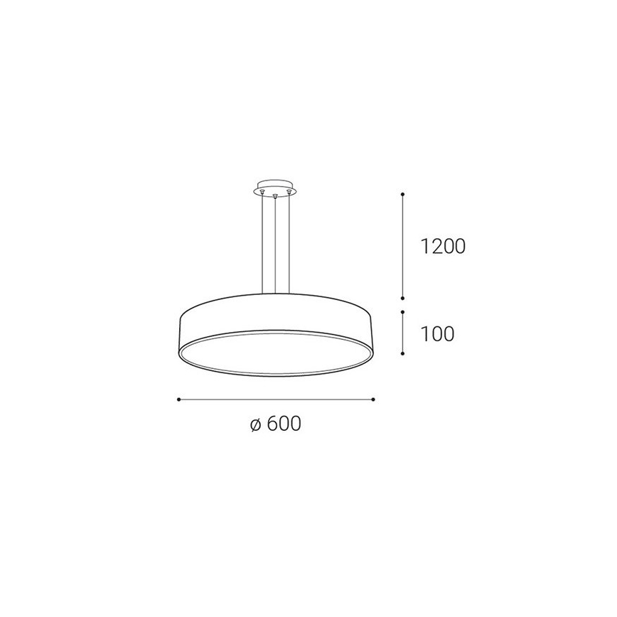 LED2 - LED Stmievateľný luster na lanku MONO LED/60W/230V 3000K/4000K biela