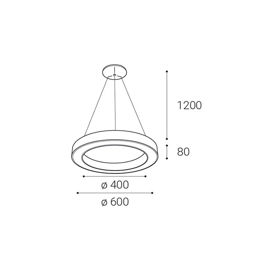 LED2 - LED Stmievateľný luster na lanku SATURN LED/50W/230V 3000K/4000K biela