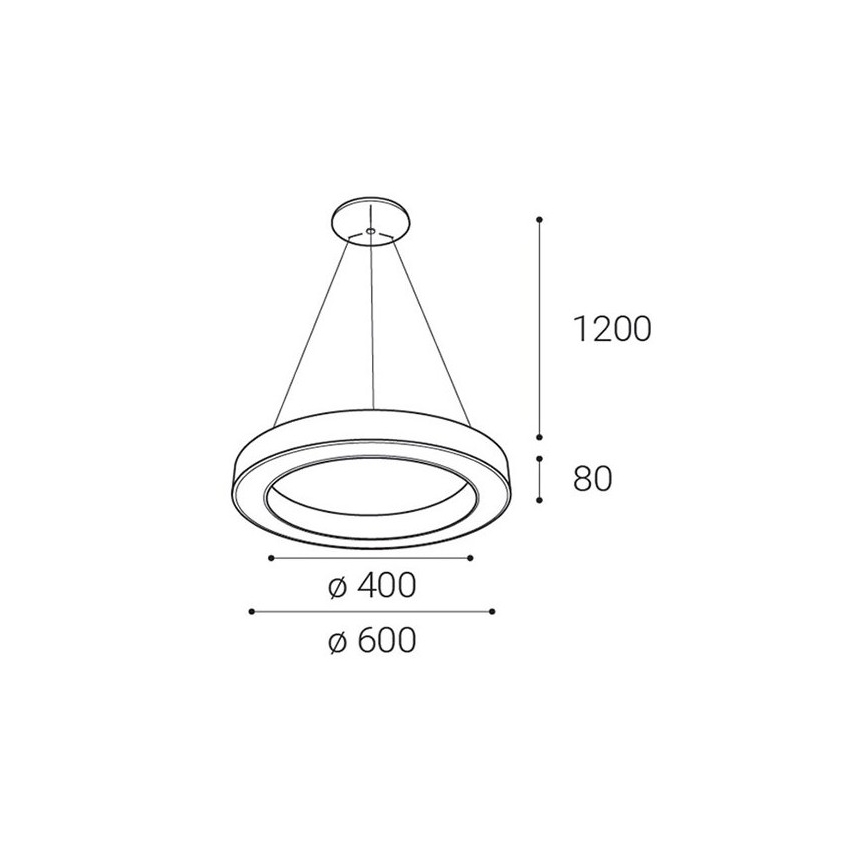 LED2 - LED Stmievateľný luster na lanku SATURN LED/50W/230V 3000K/4000K čierna