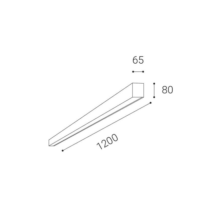 LED2 - LED Stropné prisadené svietidlo LINO LED/30W/230V 3000/3500/4000K čierna