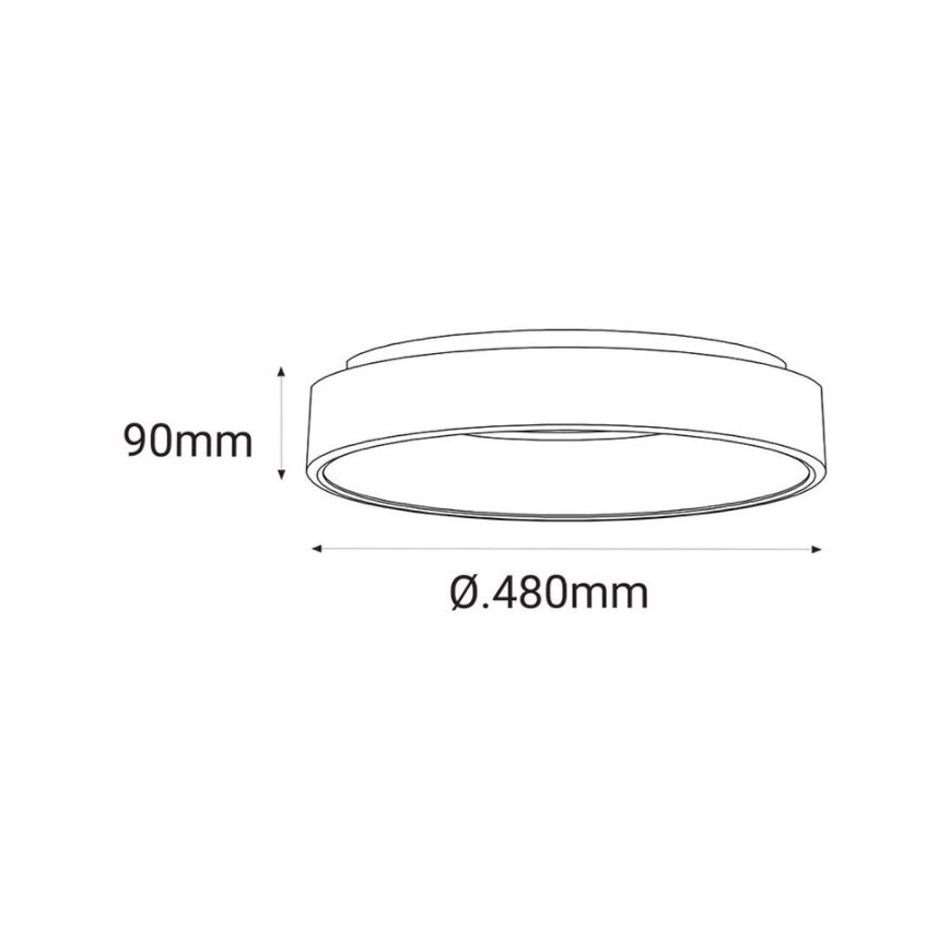 LED2 - LED Stropné svietidlo BELLA LED/40W/230V 3000/4000K biela