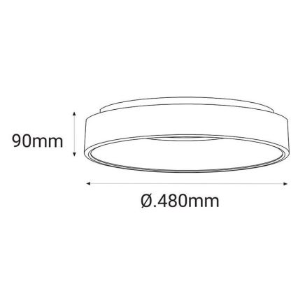 LED2 - LED Stropné svietidlo BELLA LED/40W/230V 3000/4000K čierna