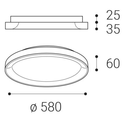 LED2 - LED Stropné svietidlo BELLA LED/48W/230V 3000K/4000K čierna