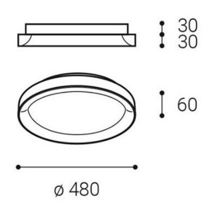 LED2 - LED Stropné svietidlo BELLA SLIM LED/38W/230V 3000/4000K biela