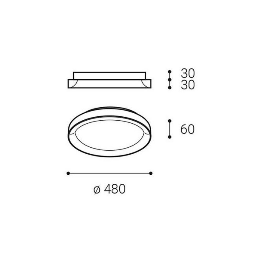 LED2 - LED Stropné svietidlo BELLA SLIM LED/38W/230V 3000/4000K biela
