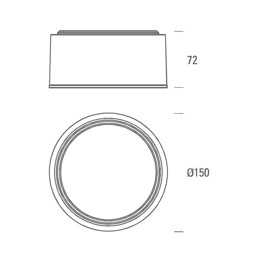 LED2 - LED Stropné svietidlo BUTTON LED/17W/230V antracit
