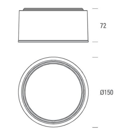 LED2 - LED Stropné svietidlo BUTTON LED/17W/230V strieborná