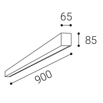 LED2 - LED stropné svietidlo LINO LED/24W/230V 3000/3500/4000K 90 cm biela