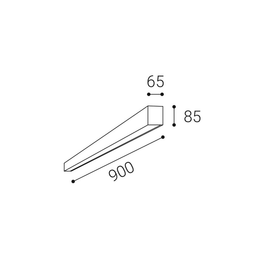 LED2 - LED stropné svietidlo LINO LED/24W/230V 3000/3500/4000K 90 cm biela