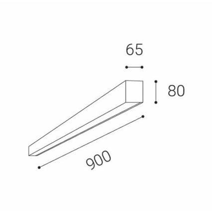 LED2 - LED Stropné svietidlo LINO LED/24W/230V 3000K/3500K/4000K čierna 90 cm