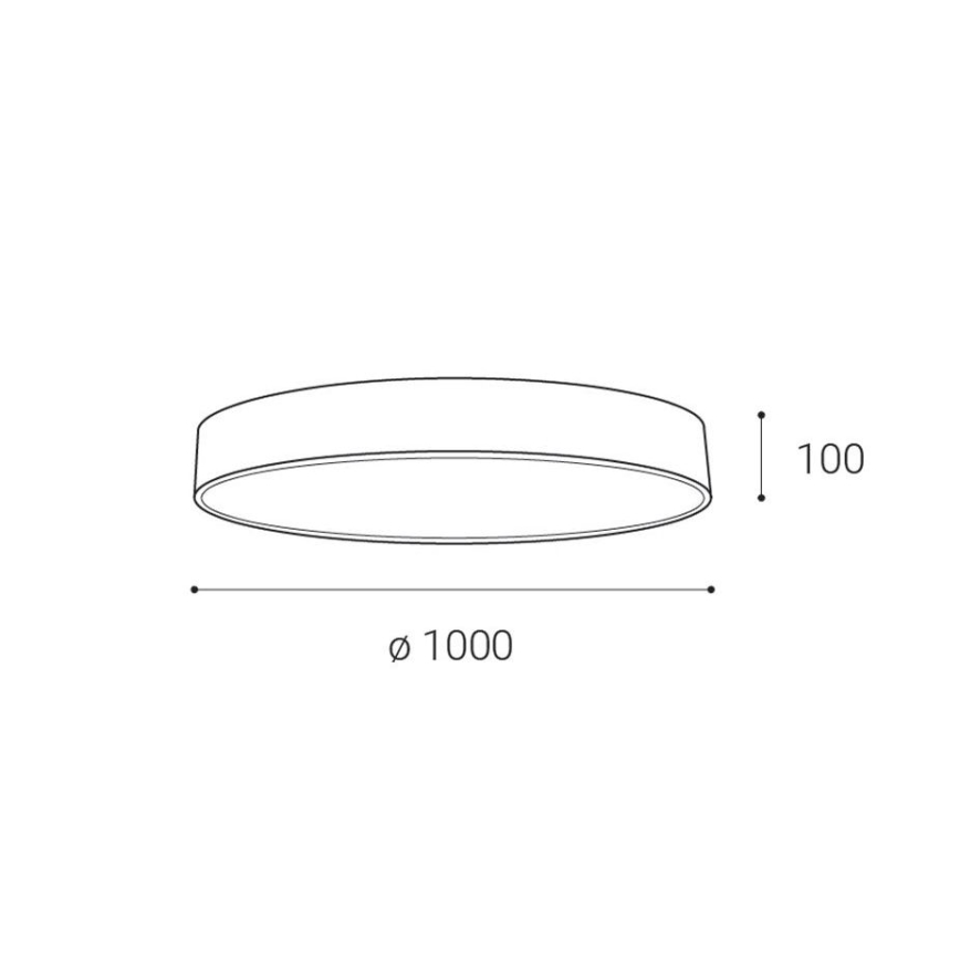 LED2 - LED Stropné svietidlo MONO LED/153W/230V 3000K pr. 100 cm čierna