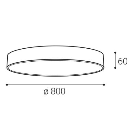 LED2 - LED stropné svietidlo MONO SLIM LED/80W/230V 3000K/4000K priemer 80 cm čierna
