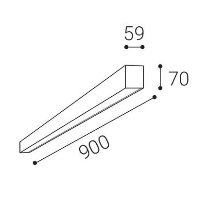 LED2 - LED Stropné svietidlo NOLI LED/30W/230V 3000/3500/4000K 90 cm čierne