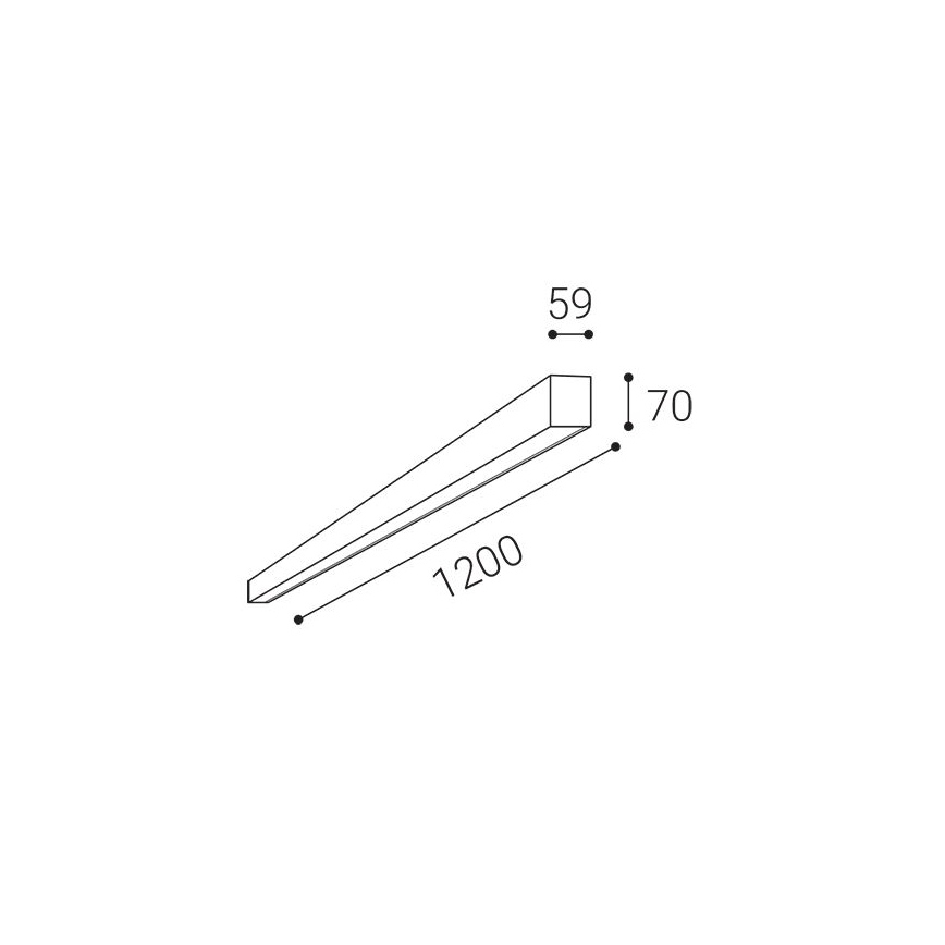 LED2 - LED stropné svietidlo NOLI LED/40W/230V 3000/3500/4000K 120 cm čierne