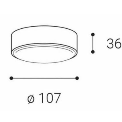 LED2 - LED Stropné svietidlo ROLO LED/6W/230V IP65 antracit