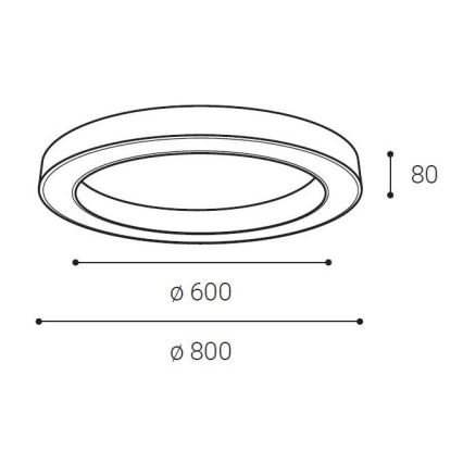 LED2 - LED Stropné svietidlo SATURN LED/80W/230V 3000K/4000K čierna