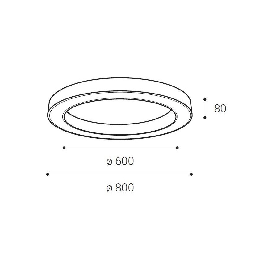 LED2 - LED Stropné svietidlo SATURN LED/80W/230V 3000K/4000K čierna