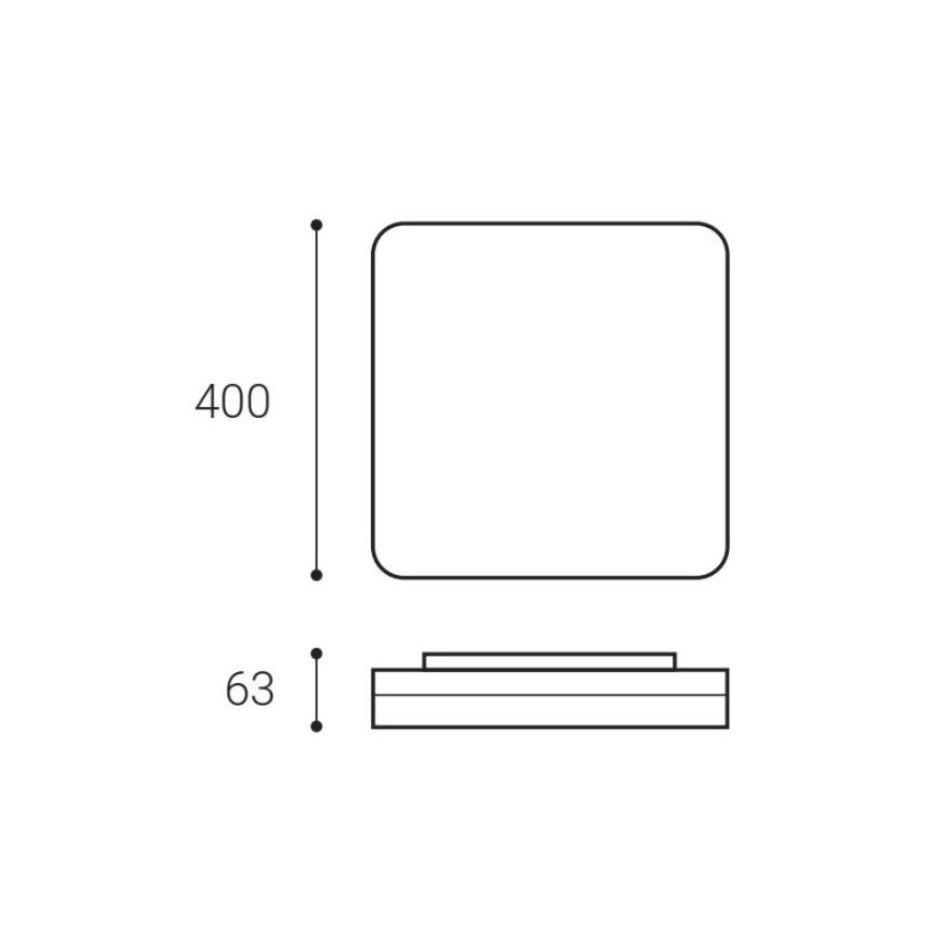 LED2 - LED Stropné svietidlo SQUARE II LED/30W/230V 3000/4000/5700K IP54