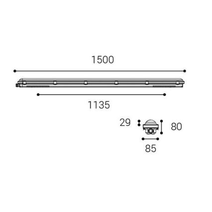 LED2 - LED Technické svietidlo DUSTER LED/52W/230V IP66