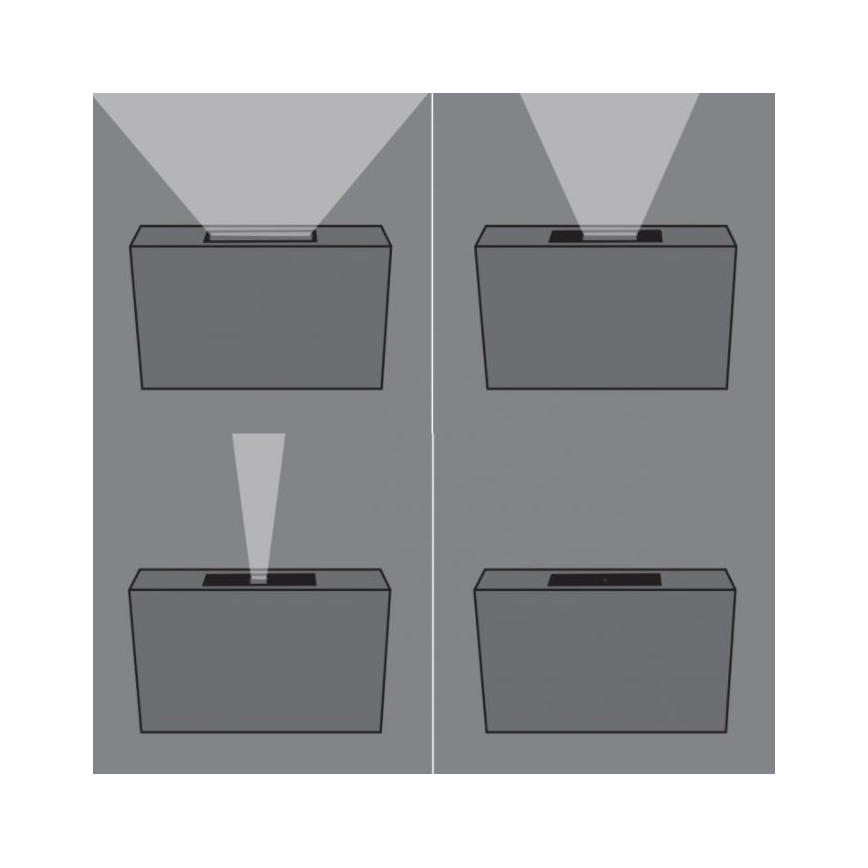 LED2 - LED Vonkajšie nástenné svietidlo BLADE 2xLED/12W/230V IP54