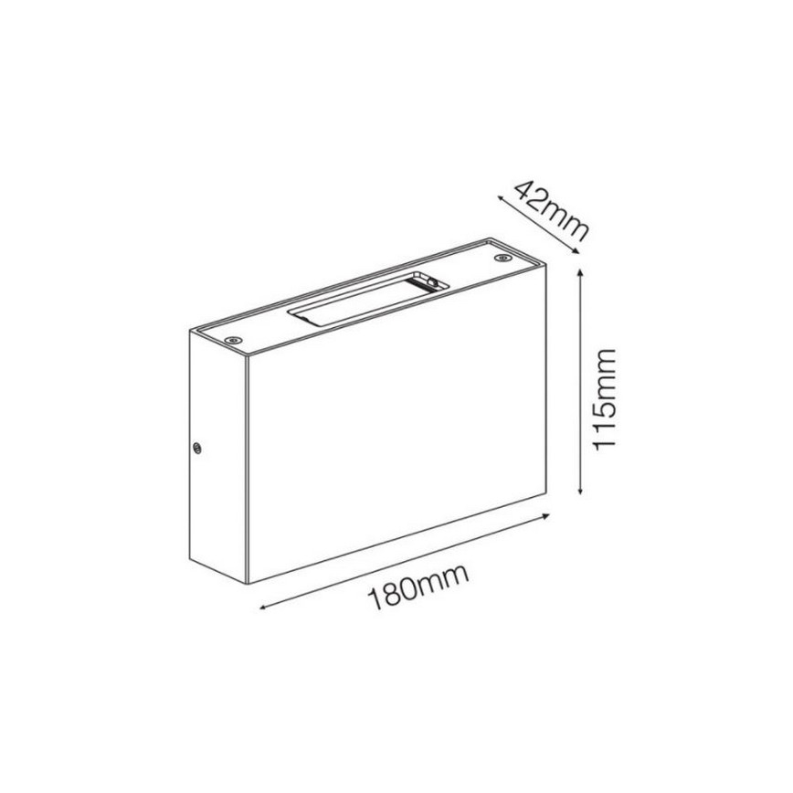LED2 - LED Vonkajšie nástenné svietidlo BLADE 2xLED/12W/230V IP54