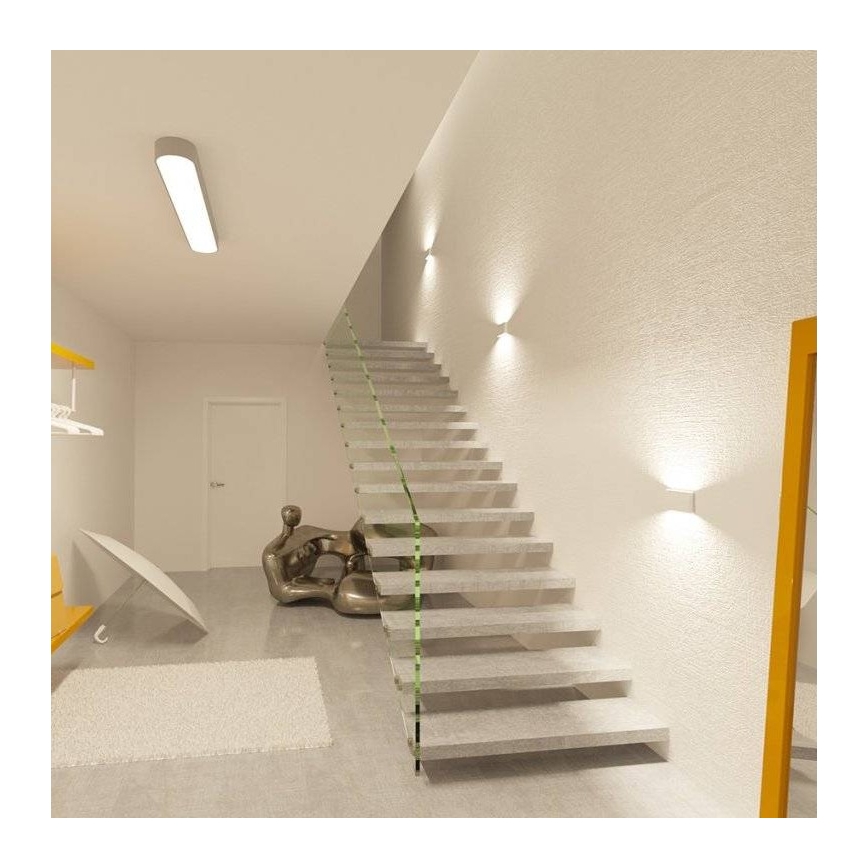 LED2 - LED Vonkajšie nástenné svietidlo FLAT 2xLED/3W/230V IP65 3000K/4000K/5700K biela